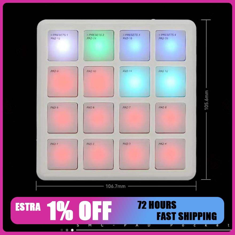 Midi Controller Pad - M-VAVE SMC-PAD POCKET Kabelloser Bluetooth MIDI