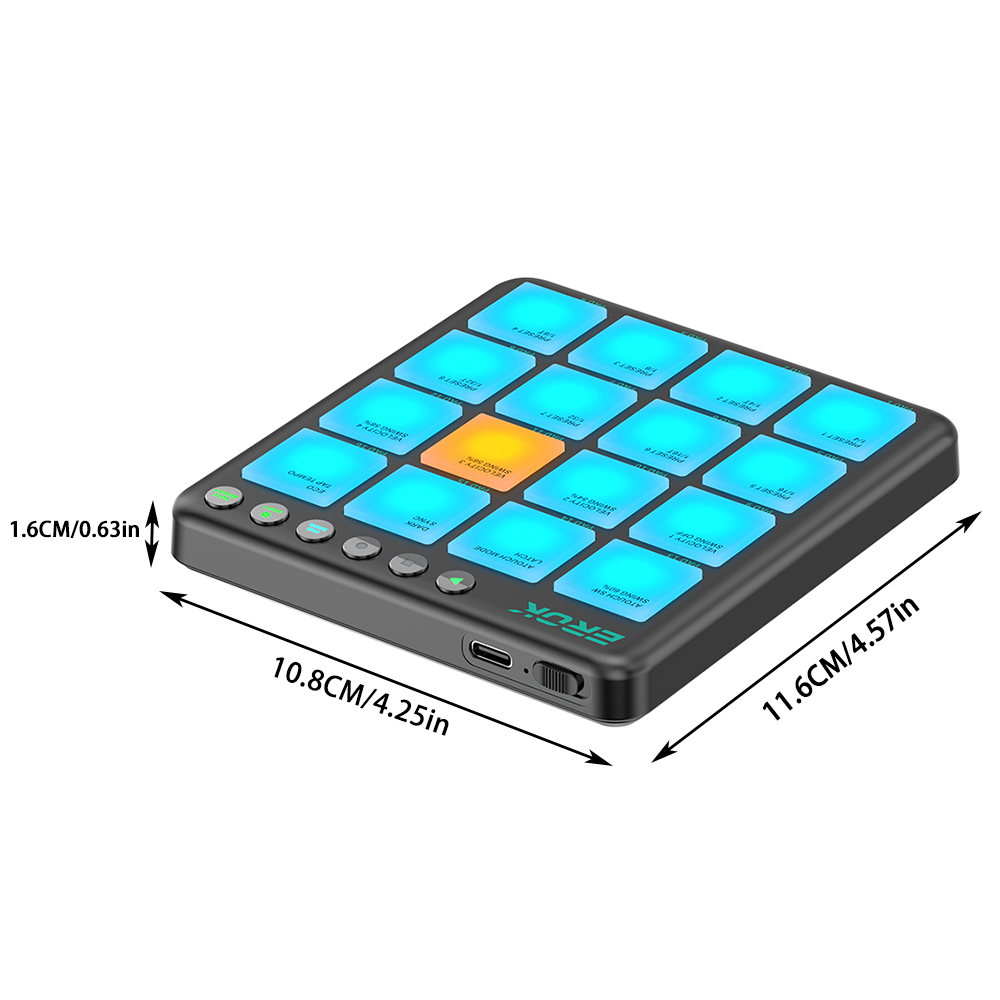 EROK Kabelloser 16-Pad-MIDI-Co – Midi Controller Pad Bewertung und Preis