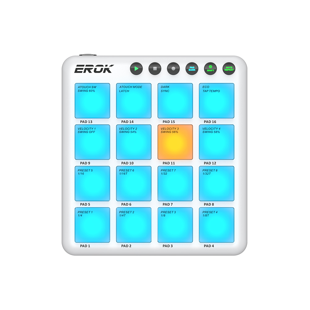 EROK Kabelloser 16-Pad-MIDI-Co – Midi Controller Pad Bewertung und Preis